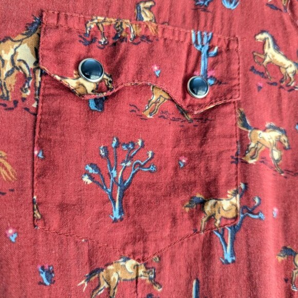 Tin Haul Horses and Southwestern Print button down top - Picture 5 of 8